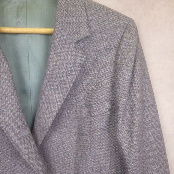 Vintage Anthony Allen Brown Wool Blend Two Button Blazer Size Med - Picture 7 of 13